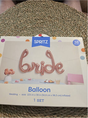 Bride Letter Balloons Bachelorette Party Decoration Bridal (38 inch Rose Gold)